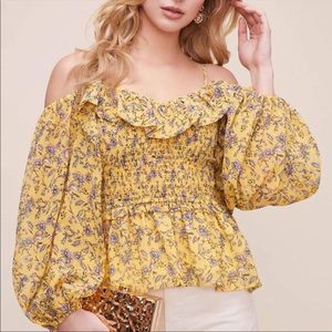 Ruffle Off Shoulder Floral Top